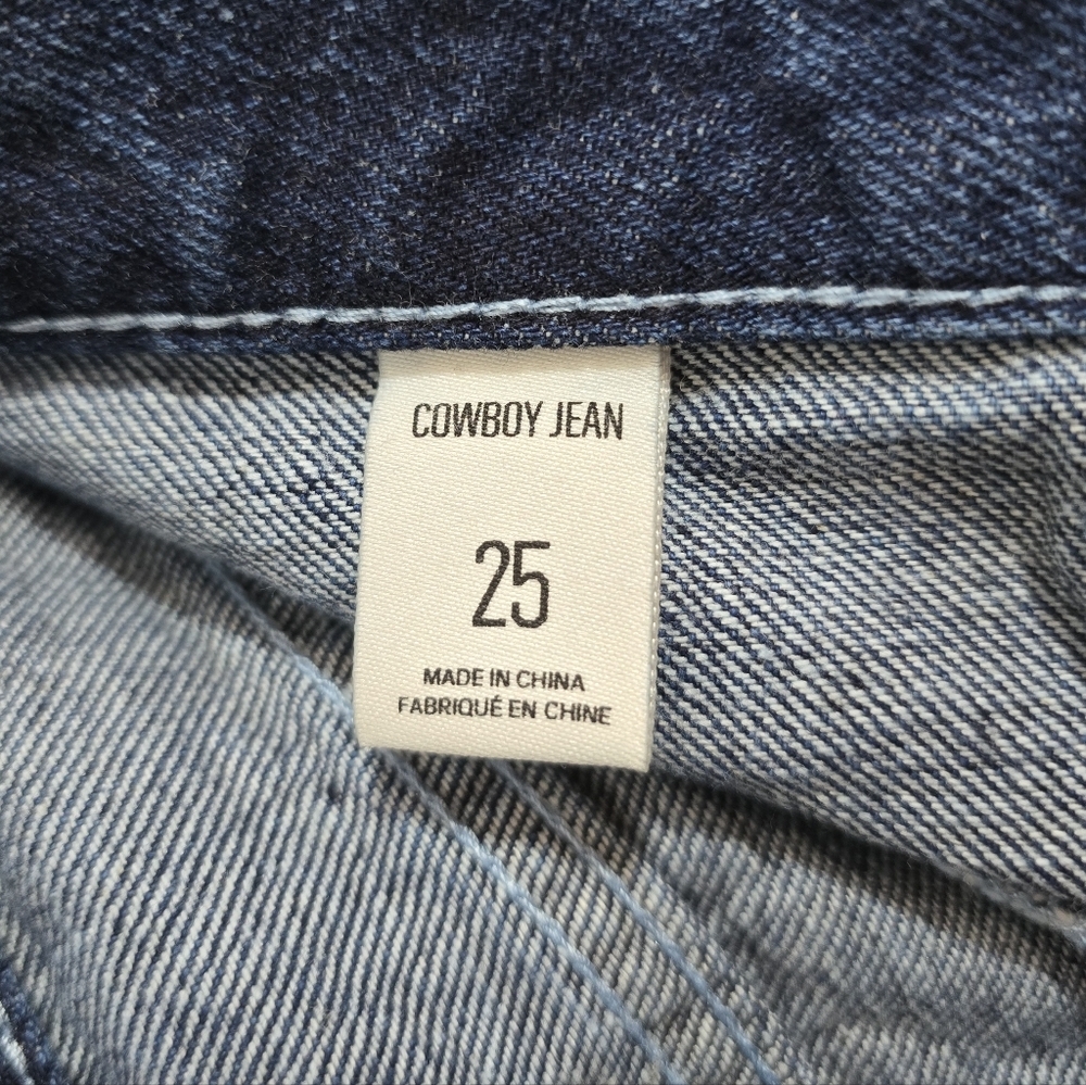 BDG High Rise Straight Leg Cowboy Jean Metallic Wash Size 25 - Picture 3 of 11